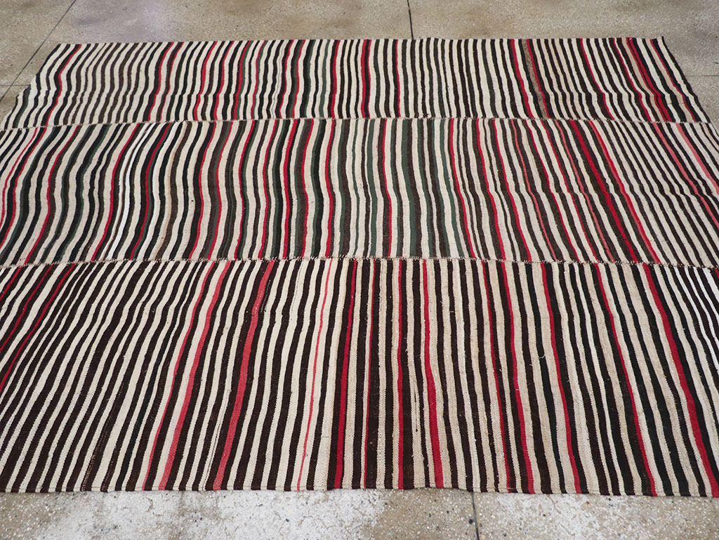 Vintage Persian Flatweave Kilim Accent Rug, No.32439 - Gsblank