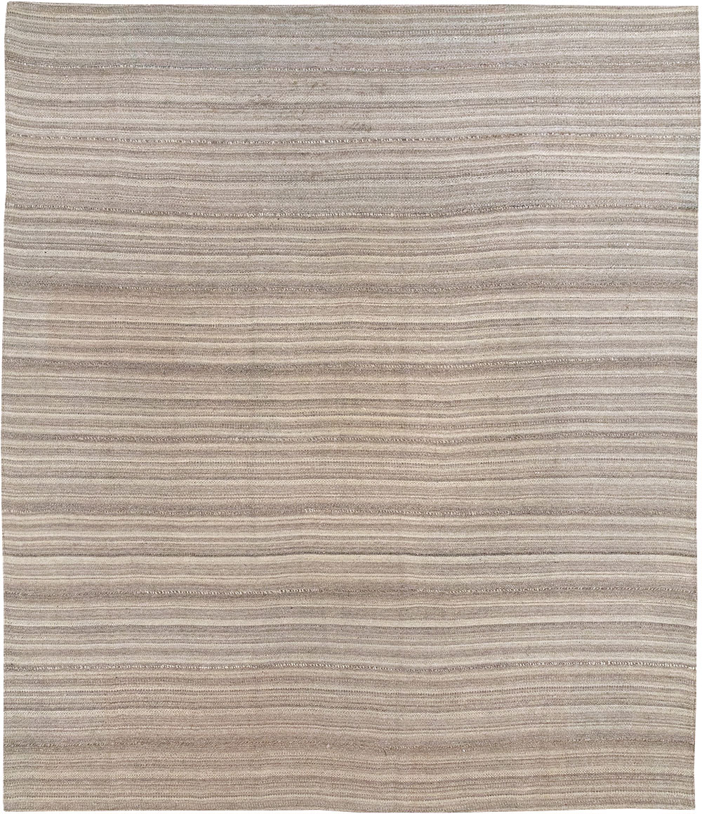 Vintage Persian Flatweave Kilim Small Room Size Carpet, No.32440 - Gsblank