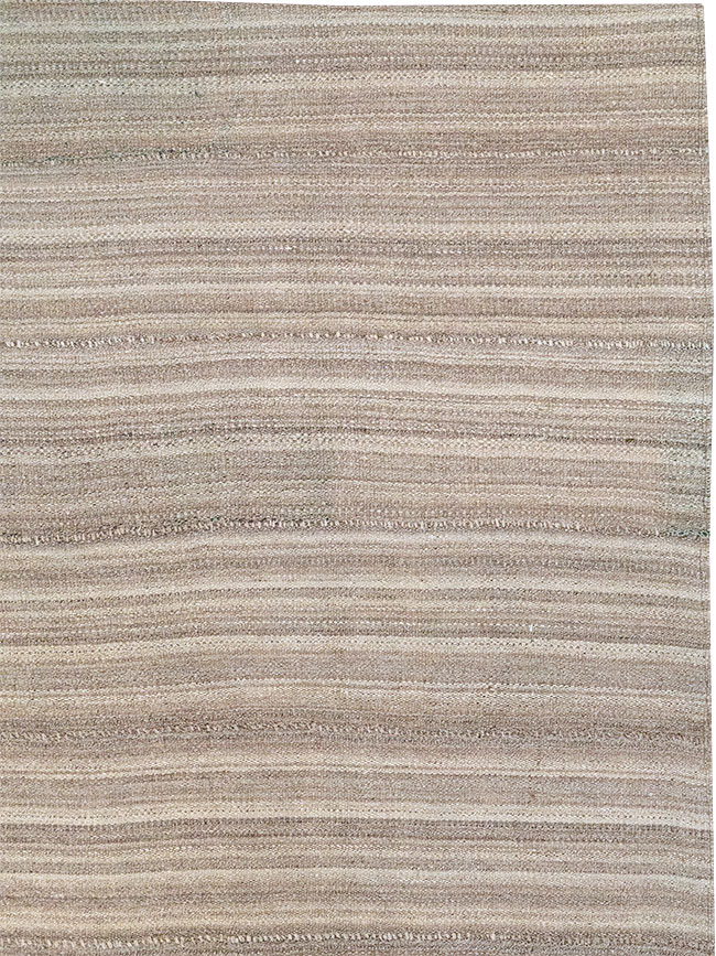 Vintage Persian Flatweave Kilim Small Room Size Carpet, No.32440 - Gsblank