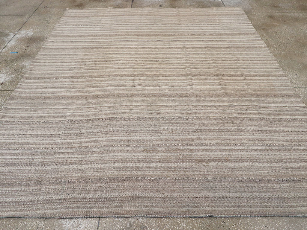 Vintage Persian Flatweave Kilim Small Room Size Carpet, No.32440 - Gsblank