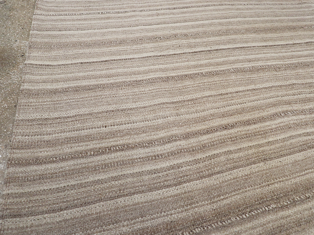 Vintage Persian Flatweave Kilim Small Room Size Carpet, No.32440 - Gsblank