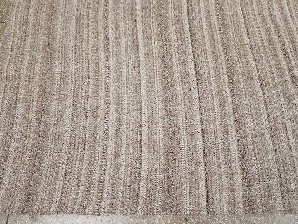 Vintage Persian Flatweave Kilim Small Room Size Carpet, No.32440 - Gsblank