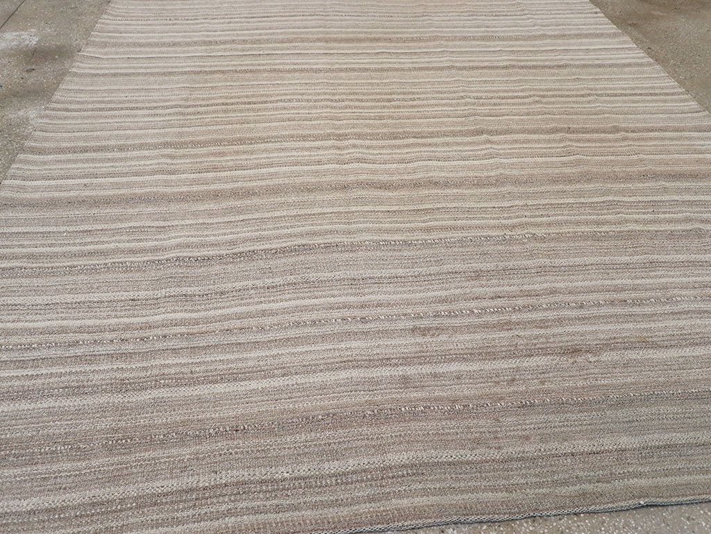 Vintage Persian Flatweave Kilim Small Room Size Carpet, No.32440 - Gsblank