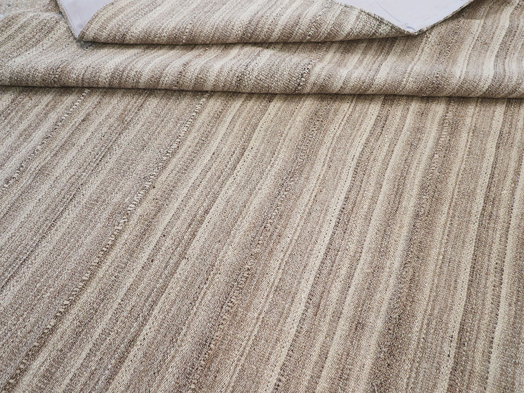 Vintage Persian Flatweave Kilim Small Room Size Carpet, No.32440 - Gsblank