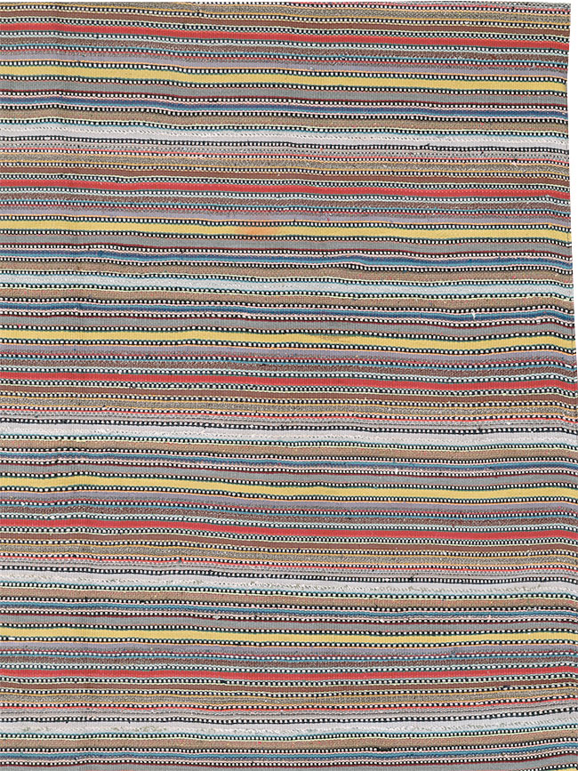 Vintage Persian Flatweave Kilim Small Room Size Carpet, No.32441 - Gsblank