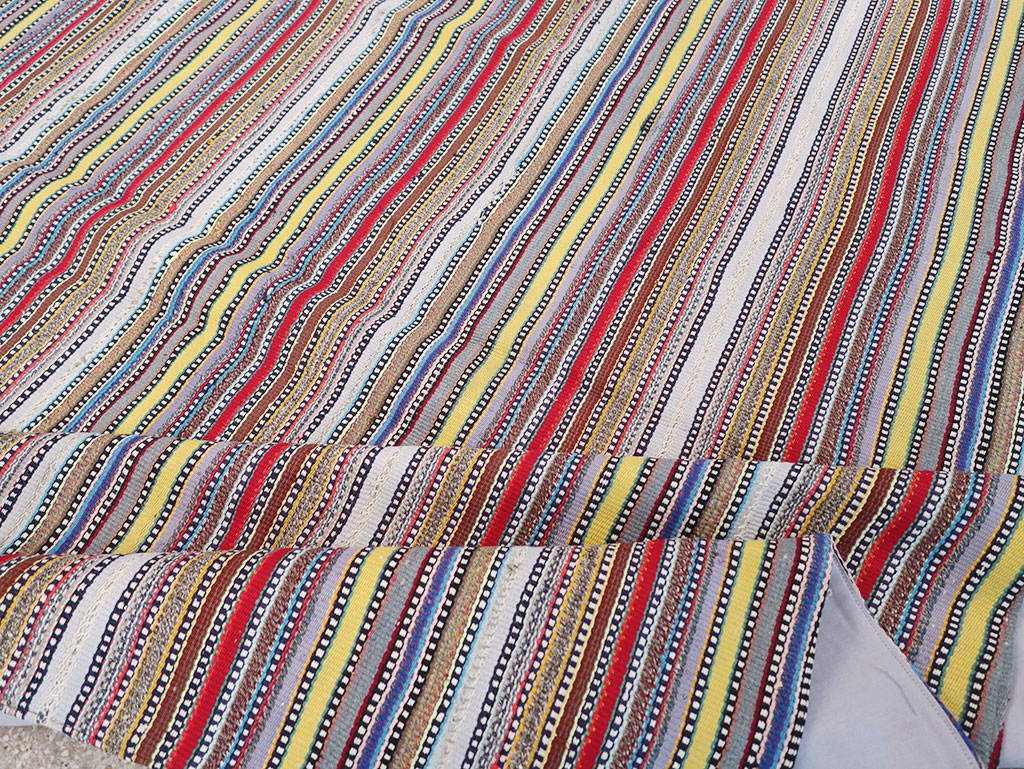 Vintage Persian Flatweave Kilim Small Room Size Carpet, No.32441 - Gsblank