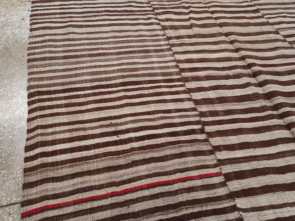 Vintage Persian Flatweave Kilim Room Size Carpet, No.32442 - Gsblank