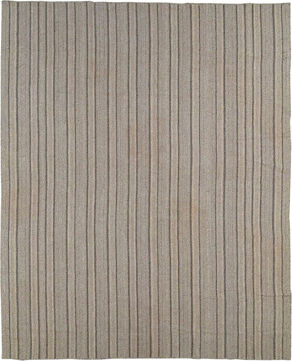 Modern Persian Flatweave Kilim Room Size Carpet, No.32445 - Gsblank