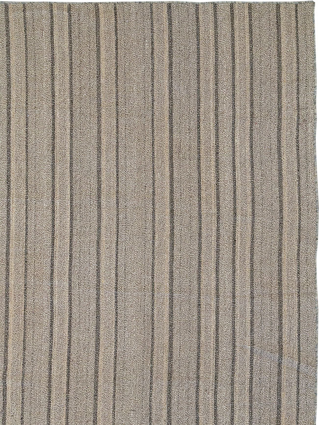 Modern Persian Flatweave Kilim Room Size Carpet, No.32445 - Gsblank