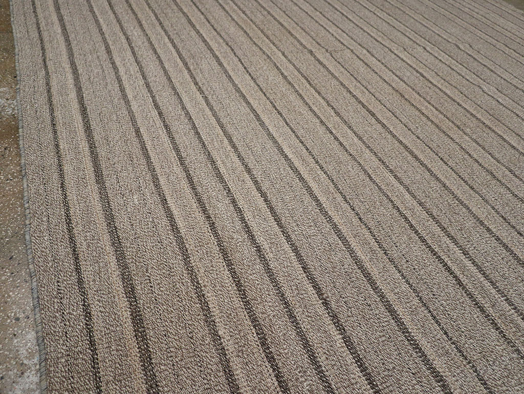 Modern Persian Flatweave Kilim Room Size Carpet, No.32445 - Gsblank