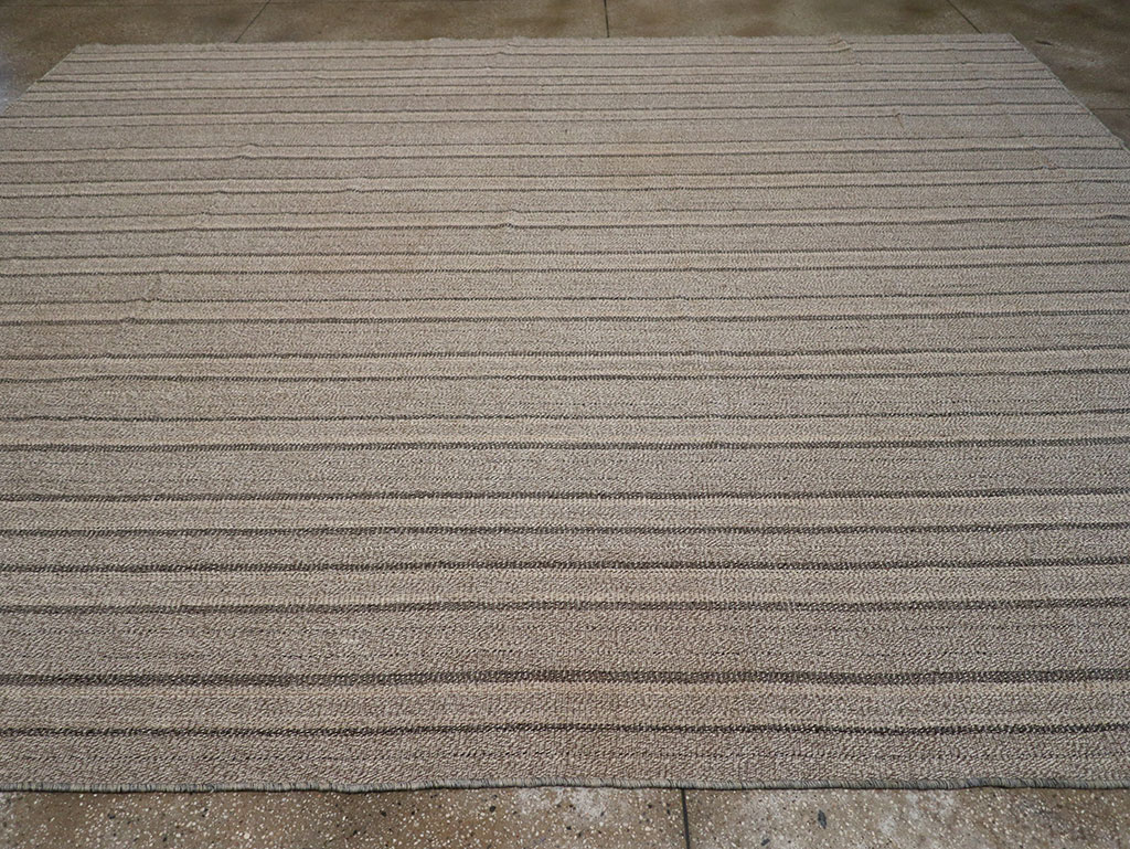 Modern Persian Flatweave Kilim Room Size Carpet, No.32445 - Gsblank