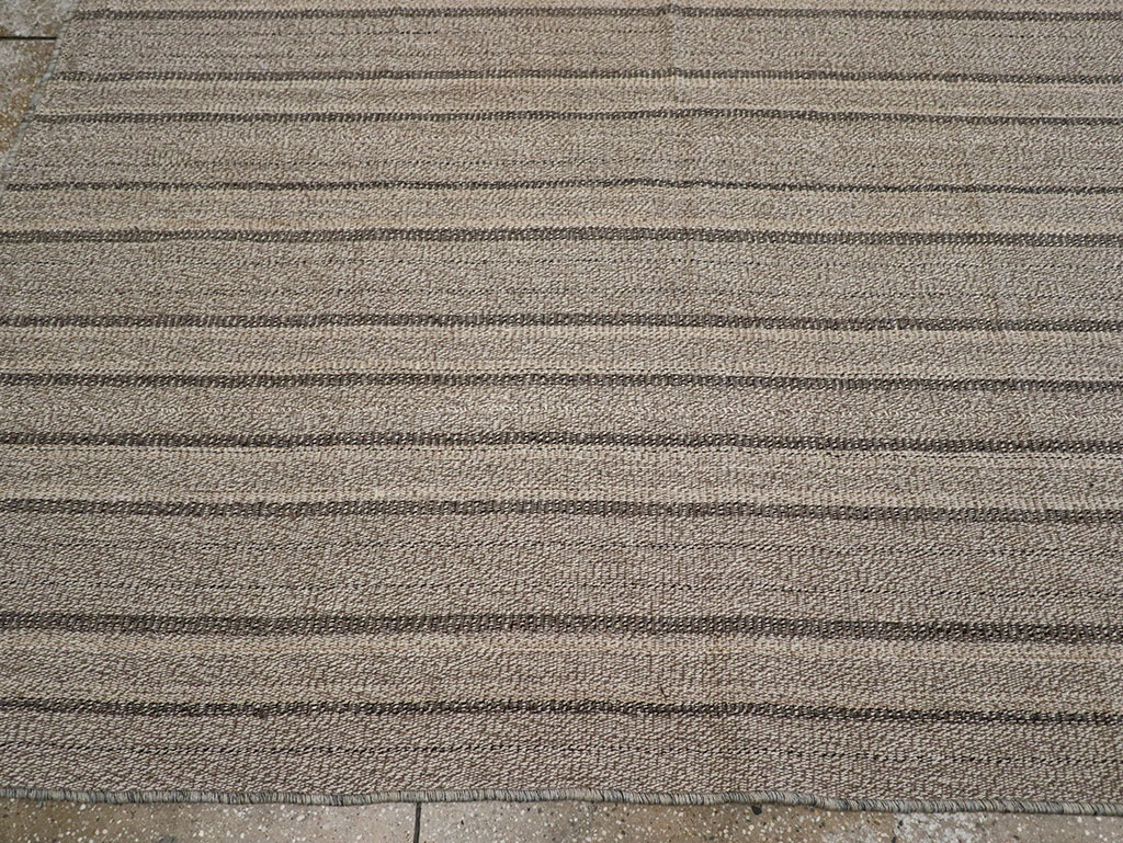 Modern Persian Flatweave Kilim Room Size Carpet, No.32445 - Gsblank