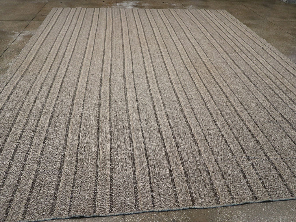 Modern Persian Flatweave Kilim Room Size Carpet, No.32445 - Gsblank