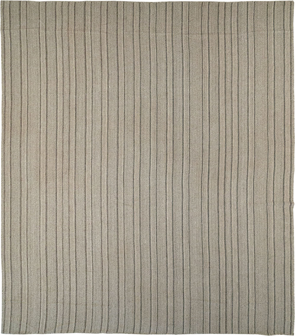 Modern Persian Flatweave Kilim Large Room Size Carpet, No.32446 - Gsblank