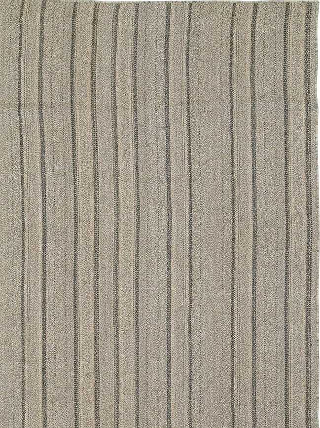 Modern Persian Flatweave Kilim Large Room Size Carpet, No.32446 - Gsblank