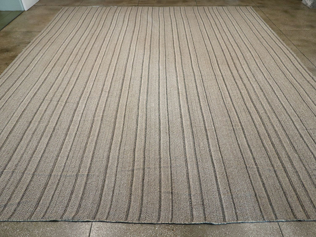 Modern Persian Flatweave Kilim Large Room Size Carpet, No.32446 - Gsblank