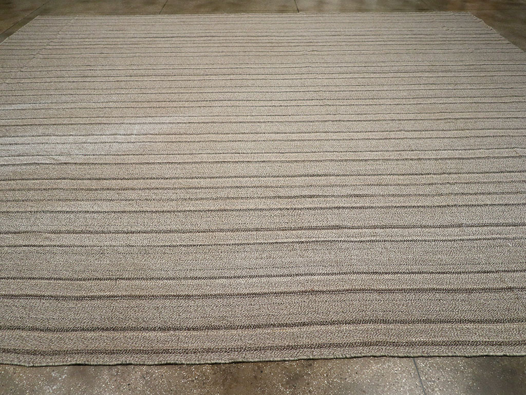 Modern Persian Flatweave Kilim Large Room Size Carpet, No.32446 - Gsblank