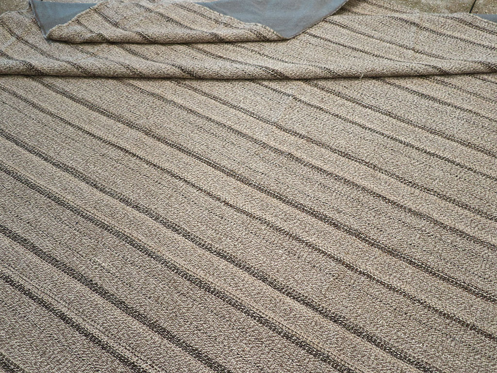 Modern Persian Flatweave Kilim Large Room Size Carpet, No.32446 - Gsblank