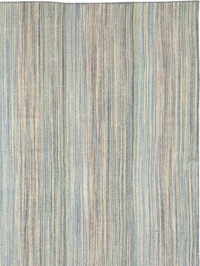 Modern Turkish Flatweave Kilim Room Size Carpet, No.32451 - Gsblank