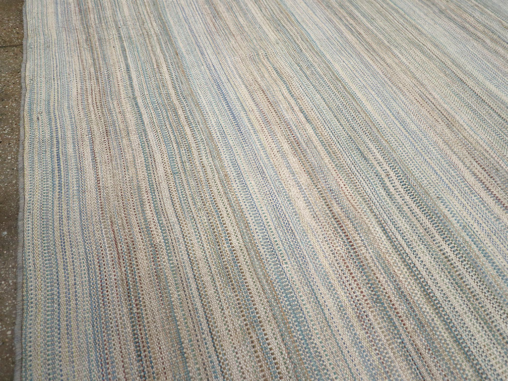 Modern Turkish Flatweave Kilim Room Size Carpet, No.32451 - Gsblank