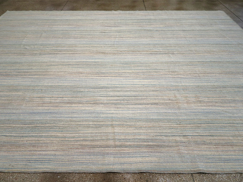 Modern Turkish Flatweave Kilim Room Size Carpet, No.32451 - Gsblank