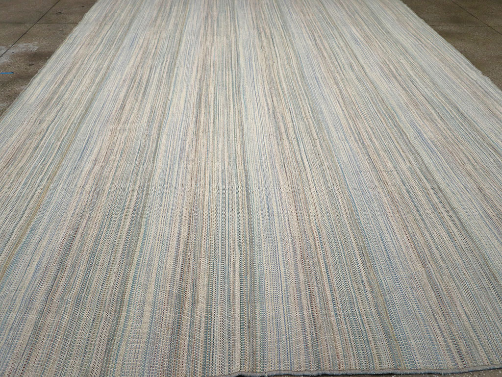 Modern Turkish Flatweave Kilim Room Size Carpet, No.32451 - Gsblank