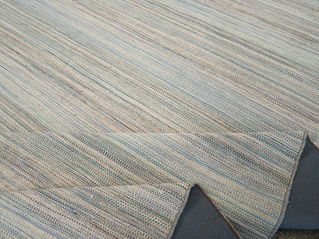 Modern Turkish Flatweave Kilim Room Size Carpet, No.32451 - Gsblank