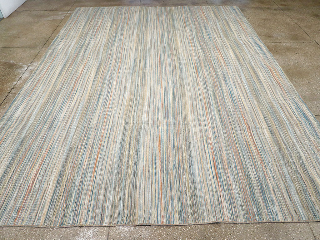 Modern Turkish Flatweave Kilim Room Size Carpet, No.32453 - Gsblank