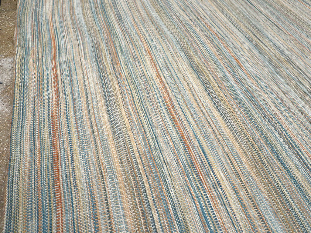 Modern Turkish Flatweave Kilim Room Size Carpet, No.32453 - Gsblank