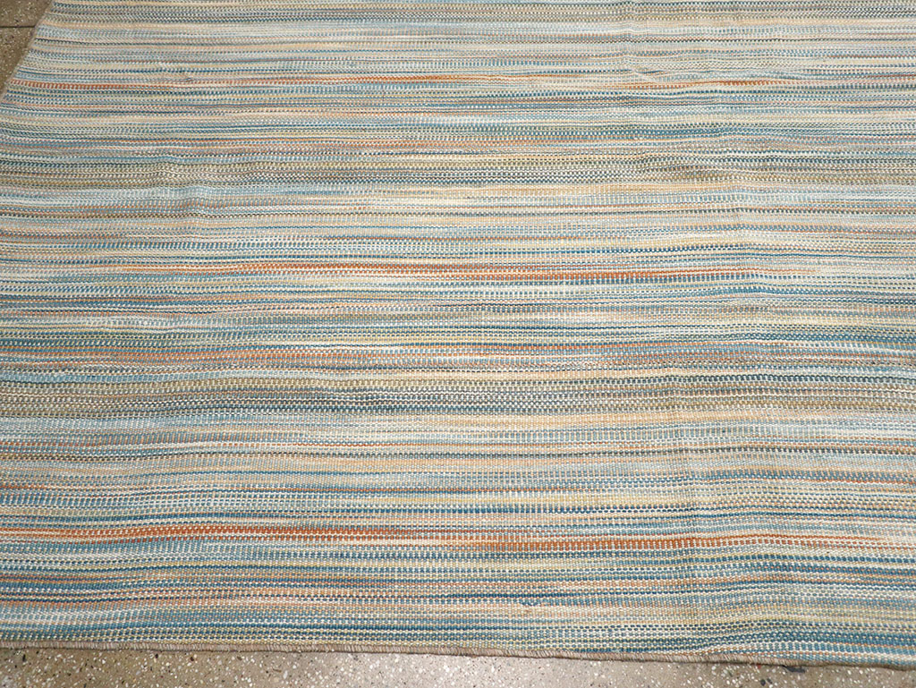 Modern Turkish Flatweave Kilim Room Size Carpet, No.32453 - Gsblank