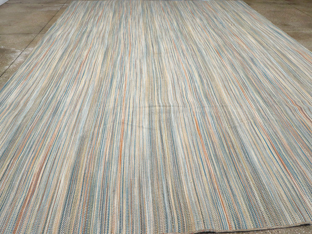 Modern Turkish Flatweave Kilim Room Size Carpet, No.32453 - Gsblank