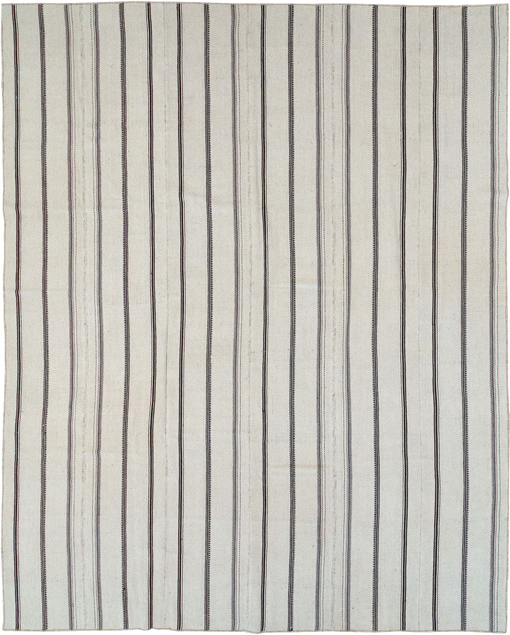 Vintage Persian Flatweave Kilim Room Size Carpet, No.32455 - Gsblank