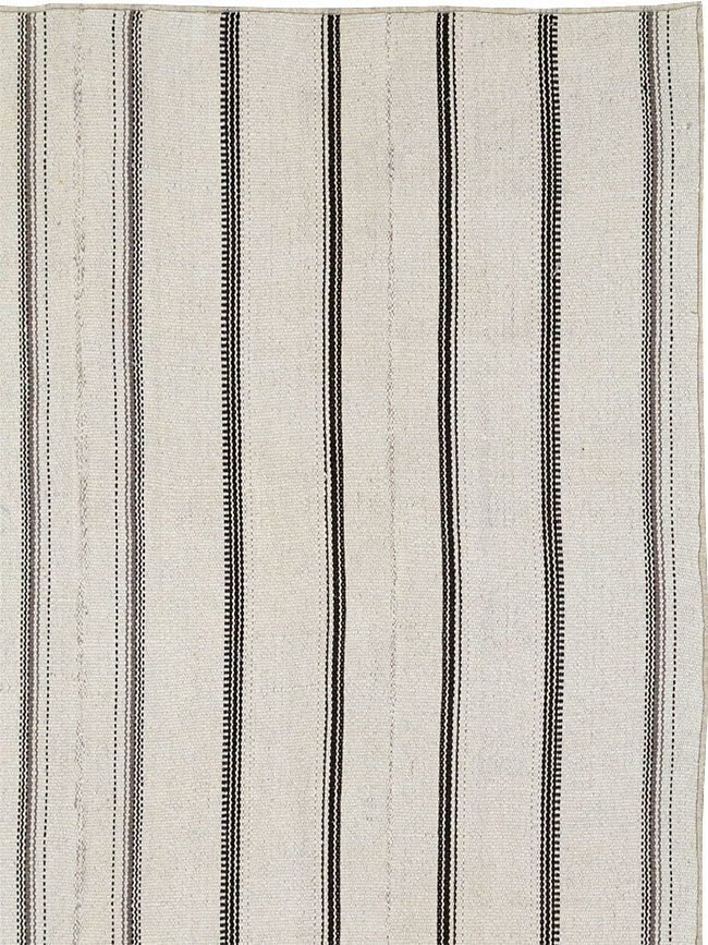 Vintage Persian Flatweave Kilim Room Size Carpet, No.32455 - Gsblank