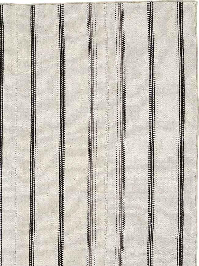 Vintage Persian Flatweave Kilim Room Size Carpet, No.32455 - Gsblank