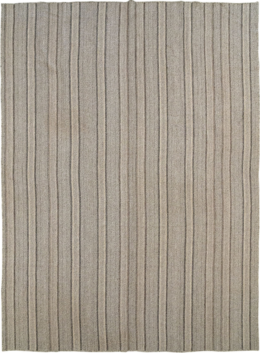 Modern Turkish Flatweave Kilim Room Size Carpet, No.32457 - Gsblank