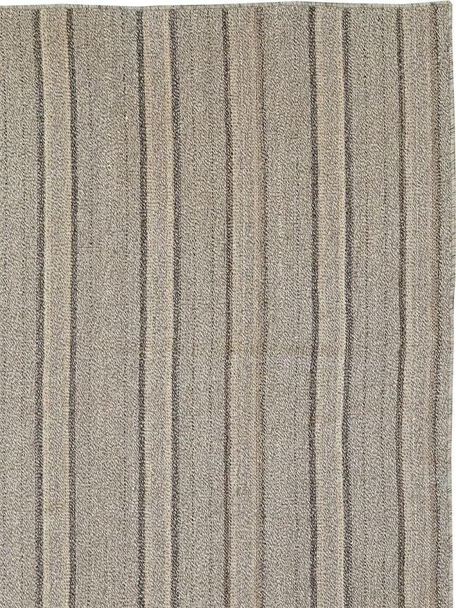 Modern Turkish Flatweave Kilim Room Size Carpet, No.32457 - Gsblank