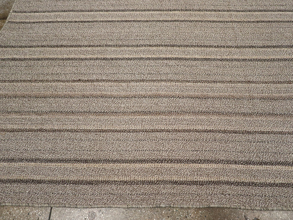 Modern Turkish Flatweave Kilim Room Size Carpet, No.32457 - Gsblank