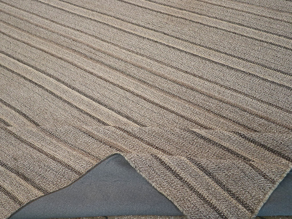 Modern Turkish Flatweave Kilim Room Size Carpet, No.32457 - Gsblank