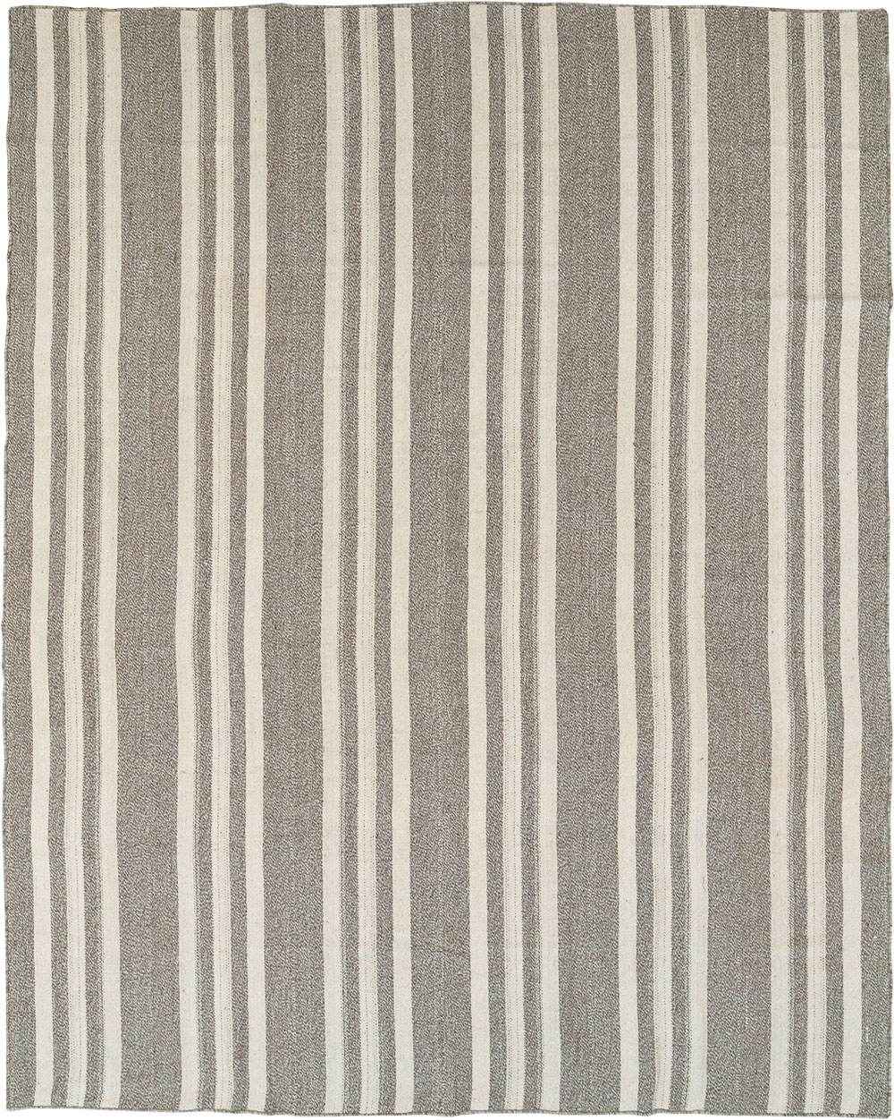 Modern Turkish Flatweave Kilim Room Size Carpet, No.32458 - Gsblank