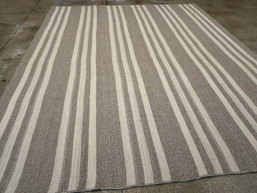 Modern Turkish Flatweave Kilim Room Size Carpet, No.32458 - Gsblank