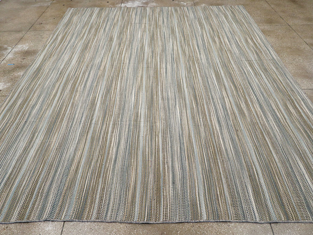 Modern Turkish Flatweave Kilim Room Size Carpet, No.32459 - Gsblank