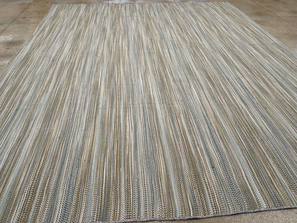 Modern Turkish Flatweave Kilim Room Size Carpet, No.32459 - Gsblank