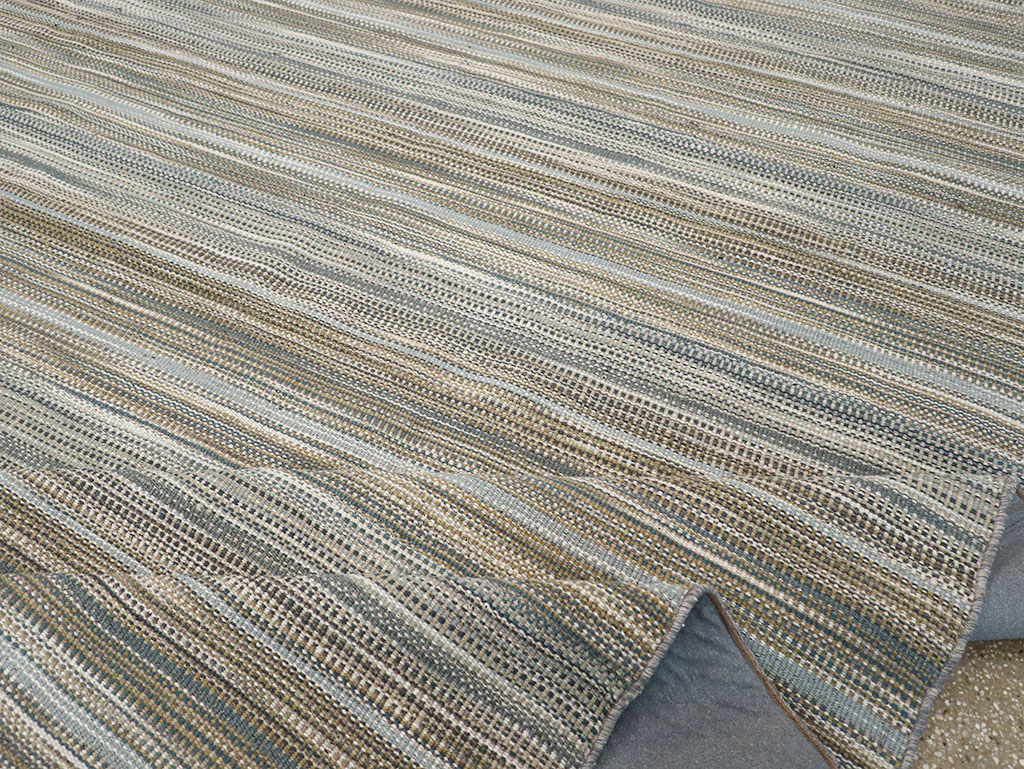 Modern Persian Flatweave Kilim Room Size Carpet, No.32459 - Gsblank