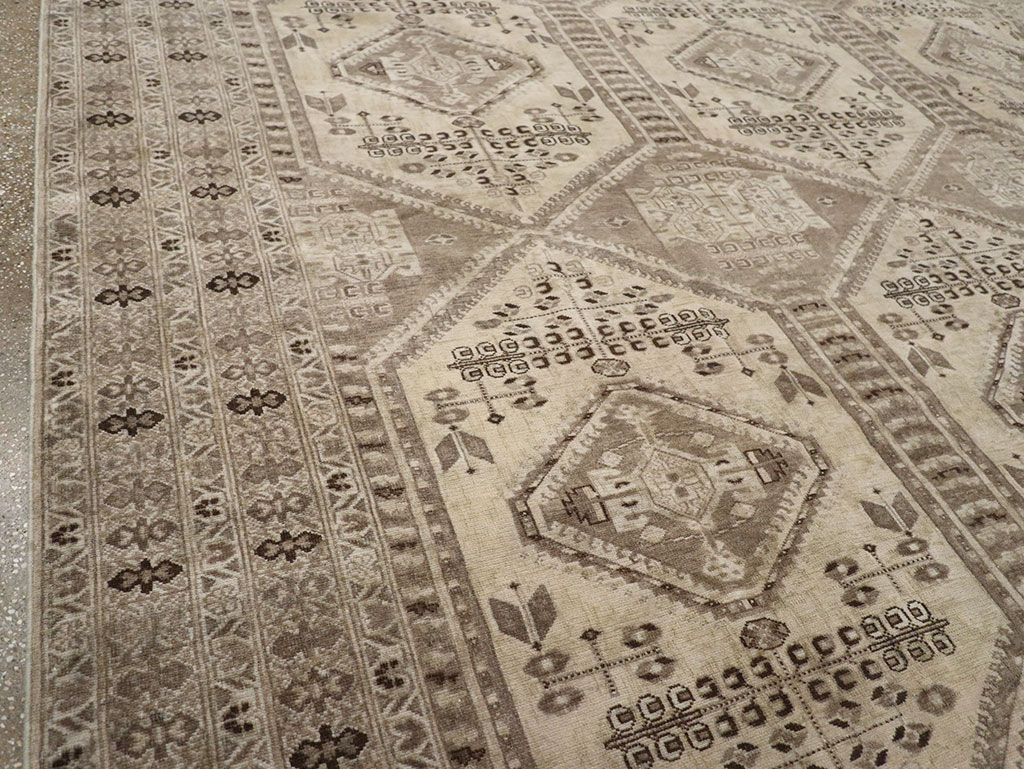 Vintage Persian Afshar Room Size Carpet, No.32468 - Gsblank