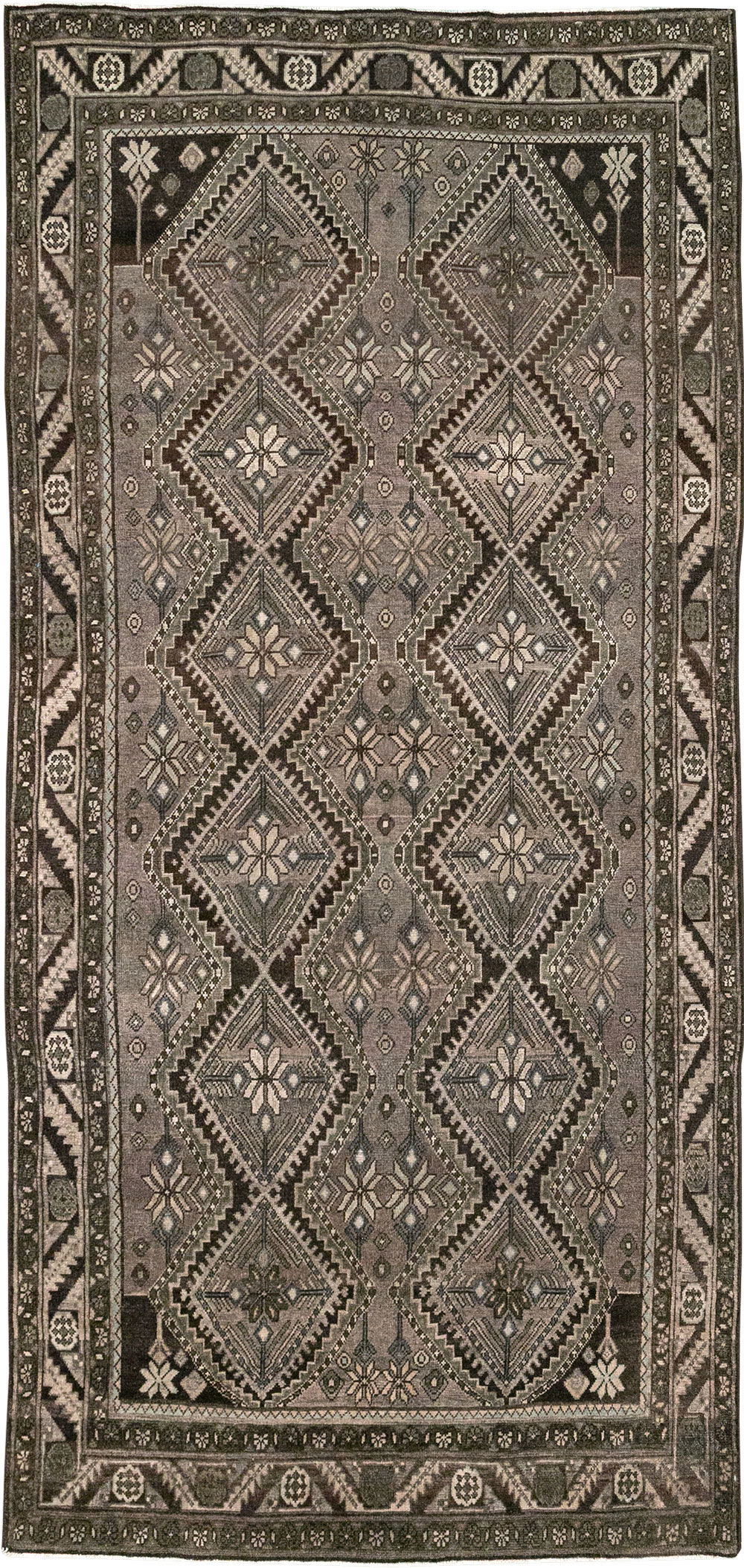 Vintage Persian Afshar Gallery Carpet, No.32469 - Gsblank