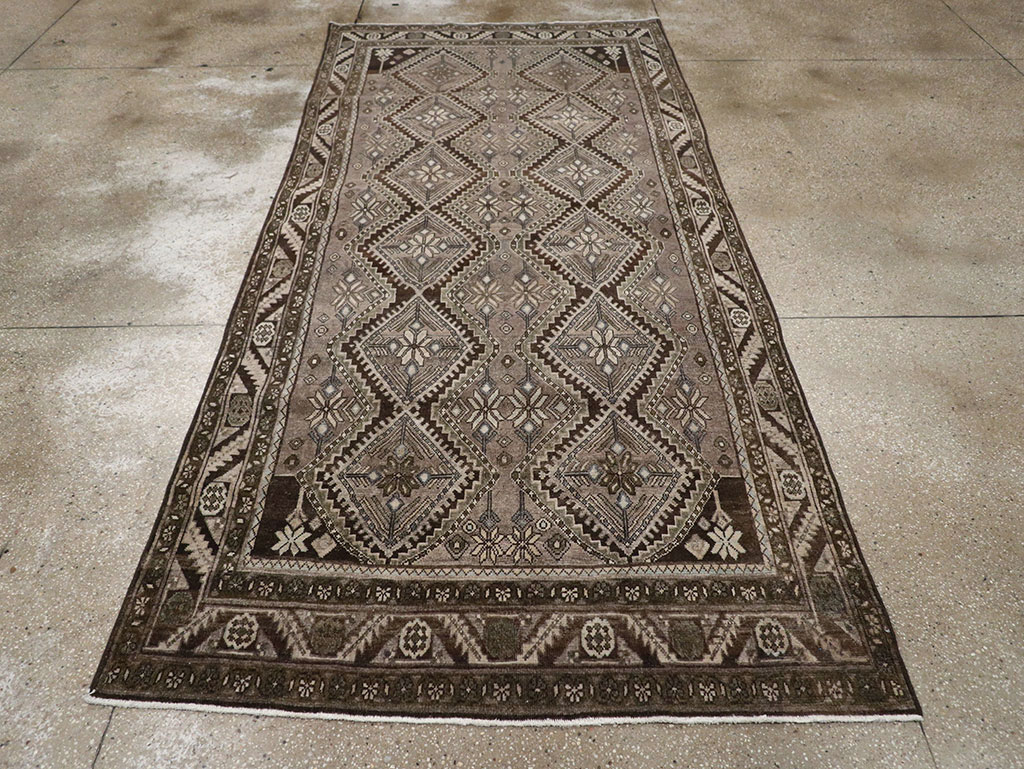 Vintage Persian Afshar Gallery Carpet, No.32469 - Gsblank