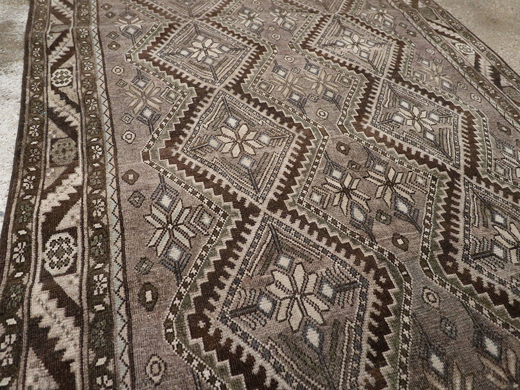 Vintage Persian Afshar Gallery Carpet, No.32469 - Gsblank