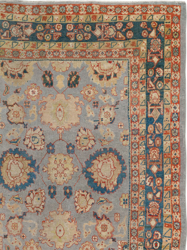 Antique Persian Mahal Room Size Carpet, No.32471 - Gsblank