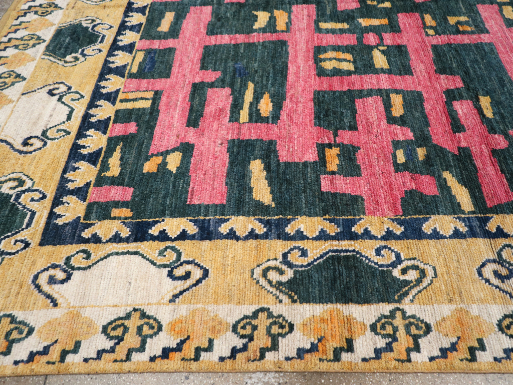 Modern East Turkestan Khotan Room Size Carpet, No.32473 - Gsblank
