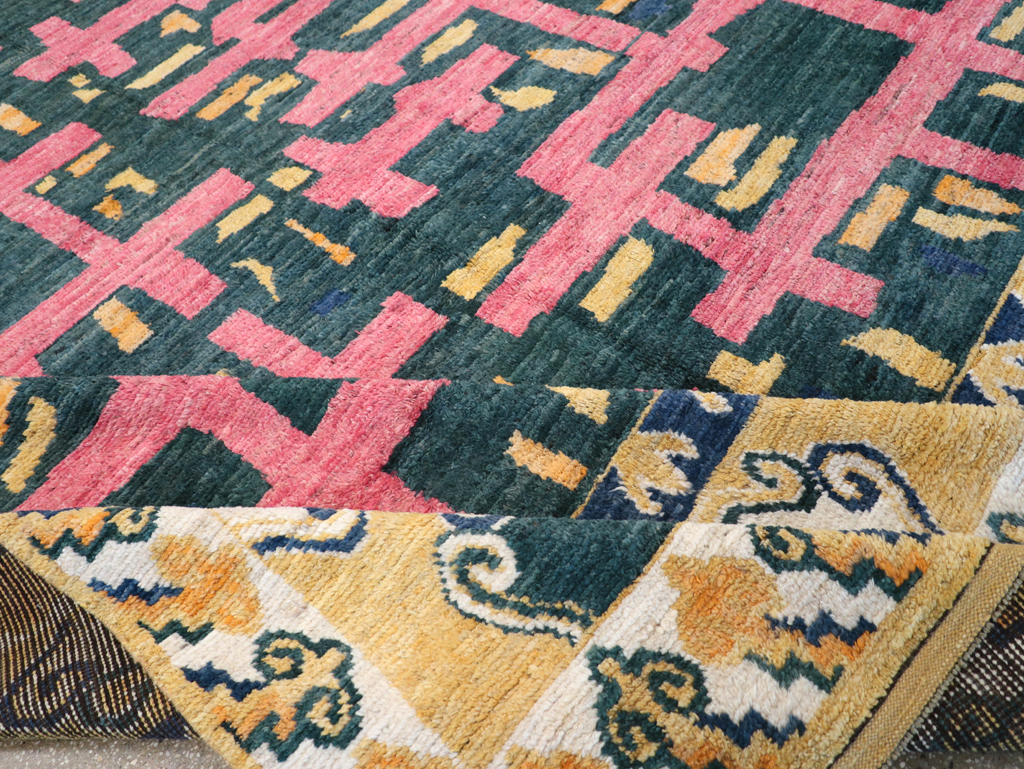 Modern East Turkestan Khotan Room Size Carpet, No.32473 - Gsblank